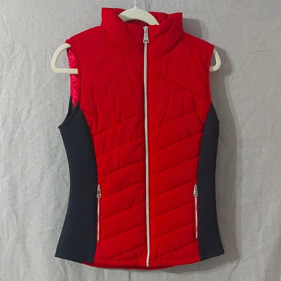 Calvin klein puffers Jackets size Large Sleeveless color Black and Red - Picture 8 of 16